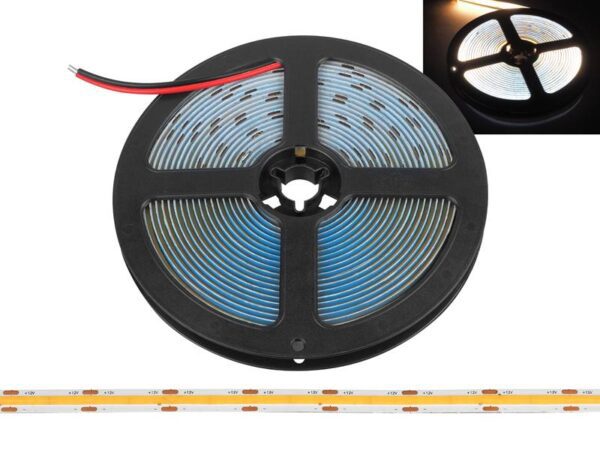 Bande LED COB PS IP20 3000K 1500lm/m 48W 9,6W/m rouleau de 5m 12V