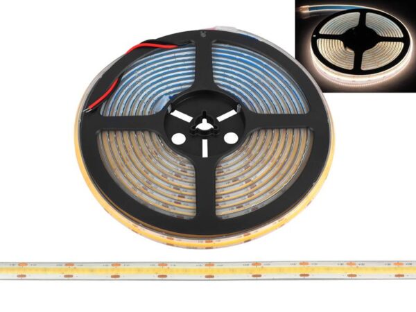 Bande LED COB PS IP67 3000K 1500lm/m 48W 9,6W/m rouleau de 5m 12V