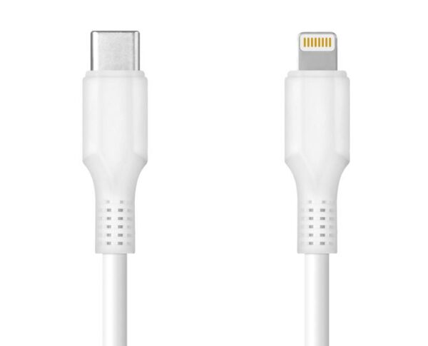Câble USB-C - iPhone 8 broches, 1 m, blanc, charge rapide
