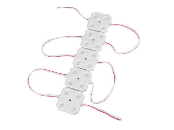 Module PS LED-5050 à 4 diodes, rouge, étanche.