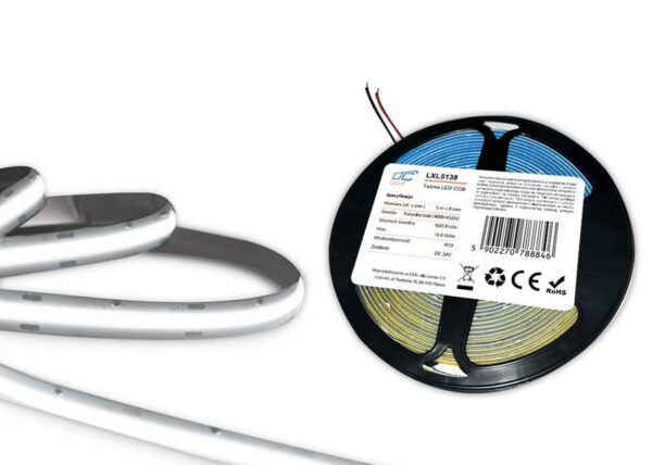 Bande LED COB PS IP20 4000K 1500 lm/m 14,4 W/m, rouleau de 5 m, 24 V