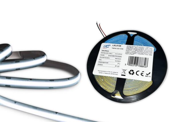 Bande LED COB PS IP20 6000K 1500 lm/m 14,4 W/m, rouleau de 5 m, 24 V