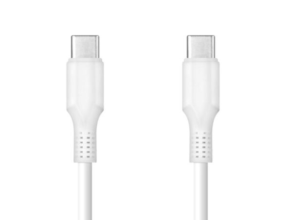 Câble TypeC - TypeC, 1 m, blanc, charge rapide.