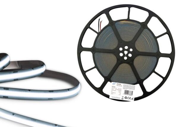Bande LED COB PS IP20 6000K 1500 lm/m 9,6 W/m, rouleau de 25 m, 12 V