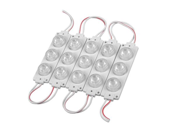 Module LED PS à 3 diodes, lumière blanche froide, étanche.
