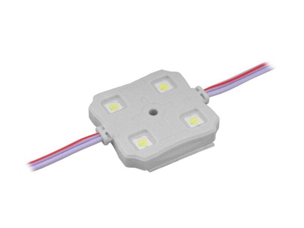 Module PS LED-5050, 4 diodes, lumière blanche froide, étanche.