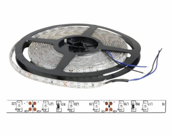 Guirlande LED PS ECO IP65, bleue, 300 diodes SMD3528, 5 m, base blanche.
