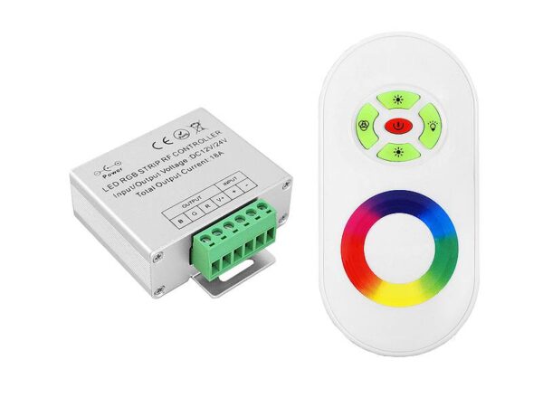 Contrôleur de bande LED, panneau tactile, blanc.