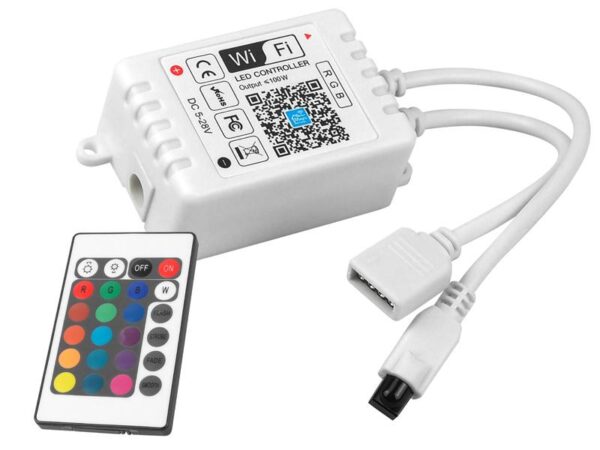 Contrôleur LED RGB IR 24 WiFi 8A 96W 12V