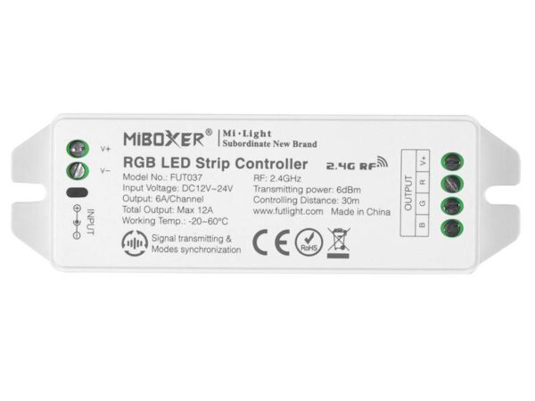 Récepteur contrôleur RGB Mi-Light 216W, 4 zones, contrôle radio, fonction de gradation.