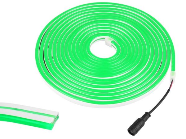 Guirlande de diodes LED NEON FLEX, simple face, 2835, 12 V, 5 m, verte.