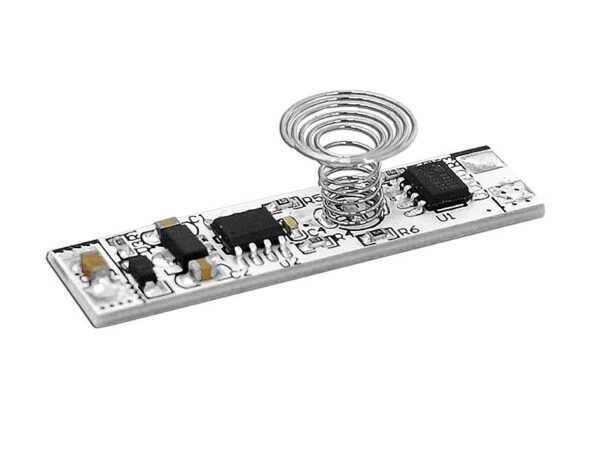 Interrupteur tactile marche/arrêt 36 W pour profilés LED avec fonction de gradation.