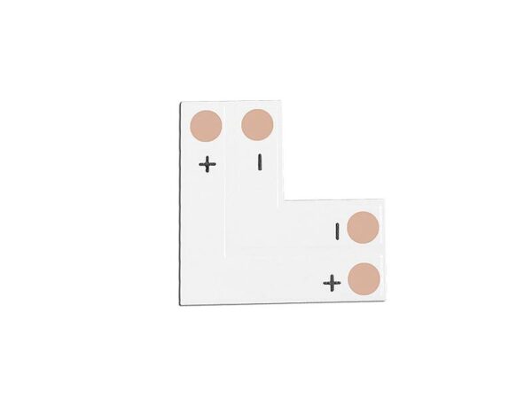 Connecteur PCB pour bande LED type "L" 10 mm, 2 broches.