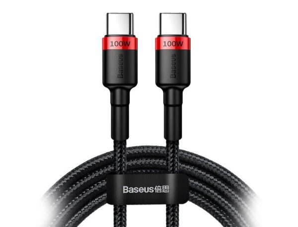 Baseus Cafule PD USB-C - Câble USB-C 2 m 5 A rouge-noir 100 W