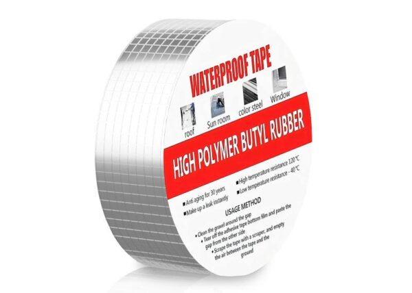 Ruban butyle résistant, adhésif, étanche, pour l'étanchéité et la réparation, 10 cm x 5 m