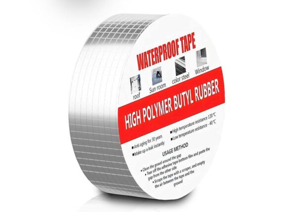 Ruban butyle résistant, adhésif, étanche, pour l'étanchéité et la réparation, 5 cm x 5 m