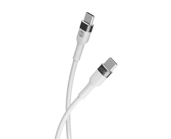 Câble flexible FOREVER USB-C-USB-C 1 m 60 W blanc