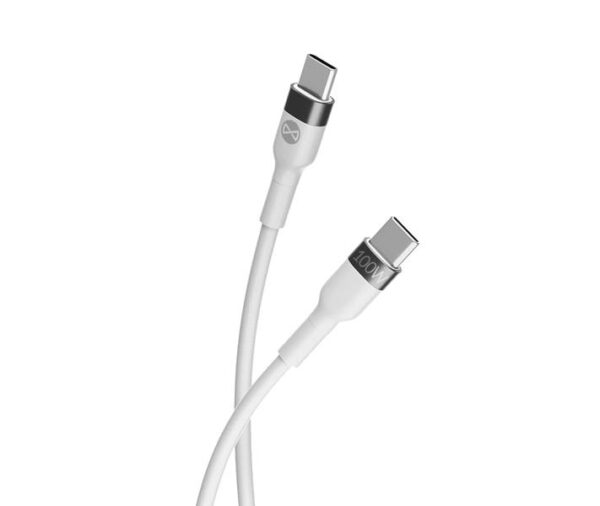 Câble flexible Forever USB-C-USB-C 2 m 100 W blanc