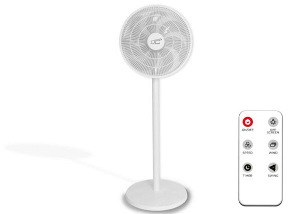 Ventilateur 14" 55W, affichage numérique, télécommande, 3 vitesses