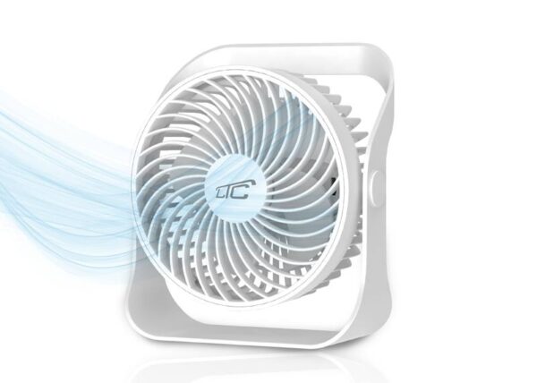 Ventilateur de bureau sans fil 5,6" USB-C 5W Batterie 2000mAh 153 x 82 x 174 mm 4 vitesses