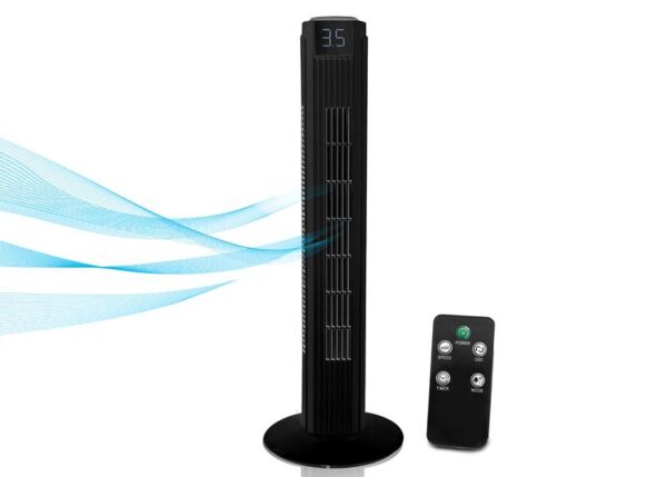 Ventilateur tour PS 82 cm 50 W, écran LCD, télécommande LTC