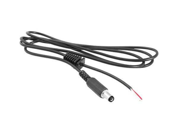 Prise CC 5,5 x 1,7 avec câble de 1,2 m pour l'alimentation.