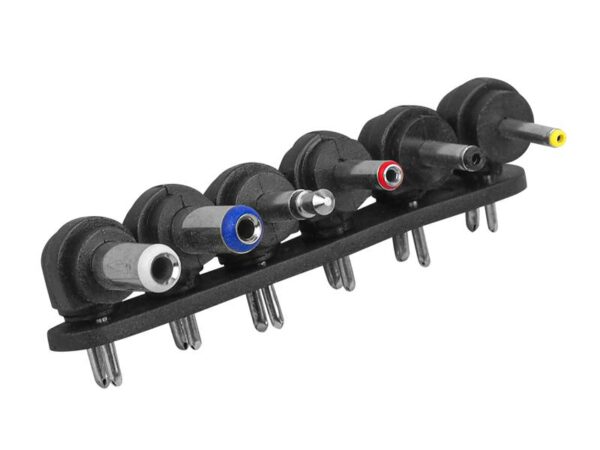 Lot de 6 prises CC pour alimentation universelle.