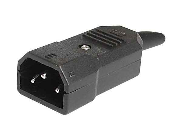 Prise secteur 3 broches pour câble d'ordinateur.