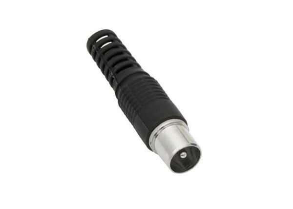 Fiche d'antenne longue avec serre-câble, noire