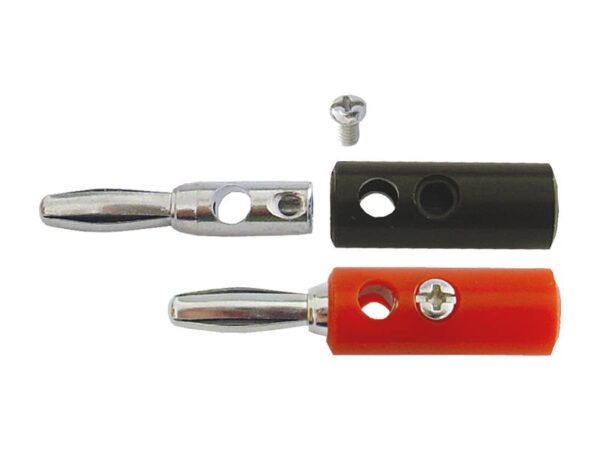 Fiche banane en plastique rouge torsadé