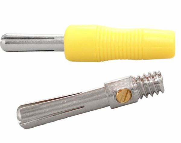 Fiche banane jaune torsadée.