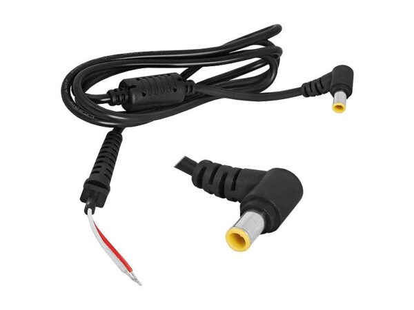 Prise CC 6,5 x 4,4 avec câble de 1,2 m pour alimentation d'ordinateur portable SONY, coudée.