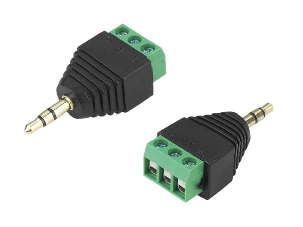 Prise jack stéréo 3,5 mm avec connecteur rapide.