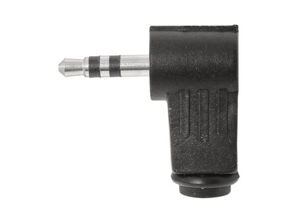 Prise jack stéréo coudée de 3,5 mm.