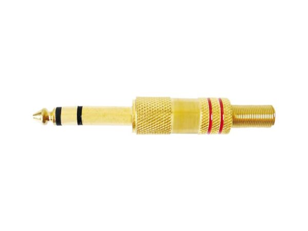Prise jack stéréo 6,3 mm plaquée or