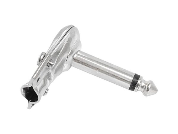 Fiche jack mono coudée en métal 6,3 mm