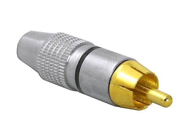 Fiche RCA or/métal noir QK 0015G.