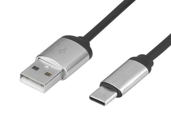 Câble USB Type-C 3 m en métal haute qualité, noir
