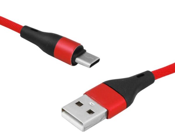 Câble PS USB - Type-C, 1 m, rouge.