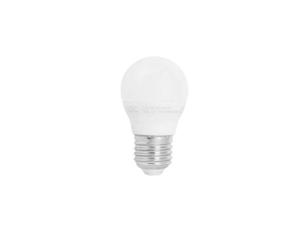 Ampoule LED PS LTC, G45, E27, SMD, 7W, 230V, lumière blanche chaude, 560lm.