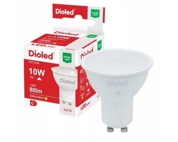 CHALEUR. LED DIOLED GU10 1W/C 80LM 0249