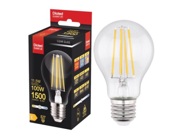 Ampoule LED à filament GLS DIOLED E27 11,5 W/m 1500 lm
