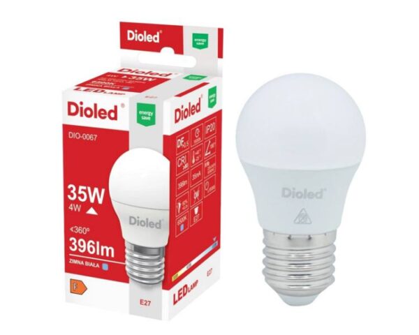 CHALEUR. LED SD P45 E27 DIOLED 4W/Z 396LM