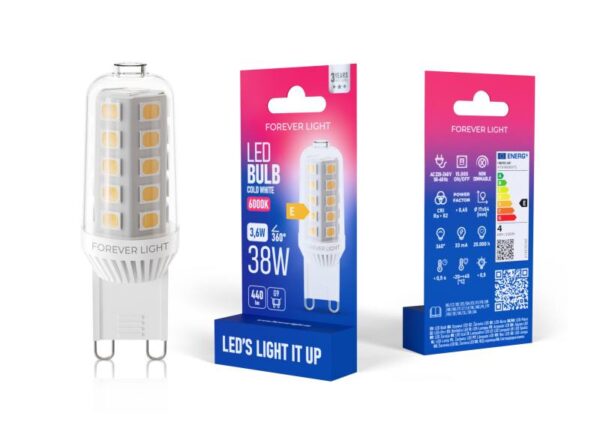 Ampoule LED G9 3,6 W 230 V 6000 K 440 lm Forever Light (classe E)