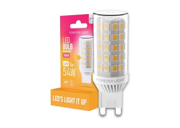 Ampoule LED G9 6,2 W 230 V 3000 K 690 lm céramique Forever Light (Classe E)