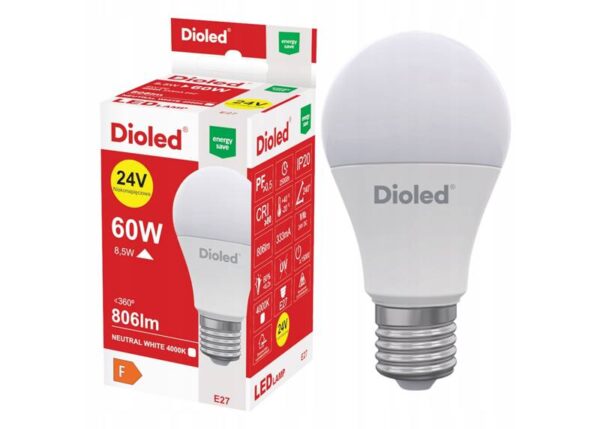 Ampoule LED GLS E27 24V 8,5W/N 806LM 0382