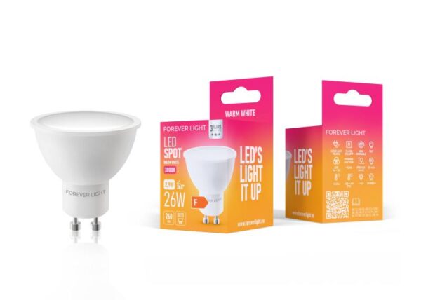 Ampoule LED GU10 2,9 W 230 V 3000 K 440 lm Forever Light (classe F)