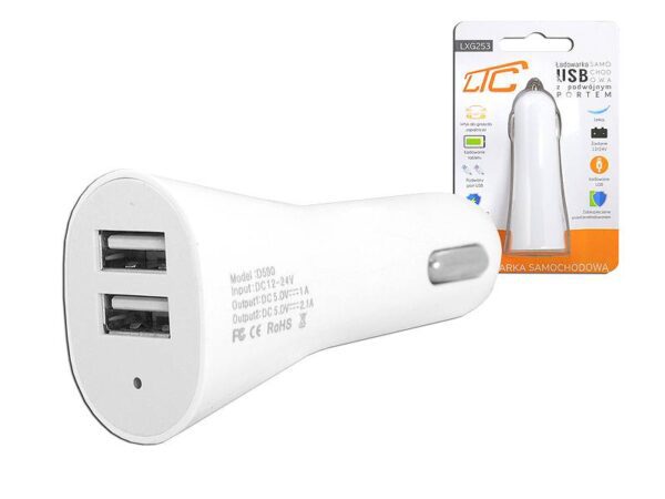 Chargeur de voiture PS Dual USB 3.1A.