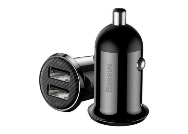 Chargeur de voiture Baseus double USB 2x USB 3.1A Noir