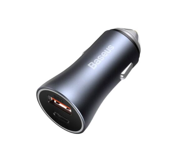 Chargeur de voiture Baseus Golden Contactor Pro PD 40W 1x USB Gris